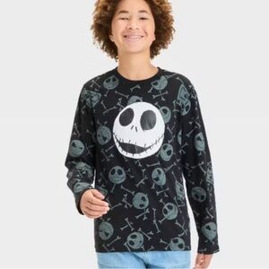 Boys' The Nightmare Before Christmas Jack Long Sleeve Graphic‎ T-Shirt - Black​​